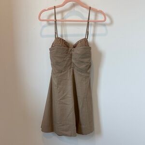 Savaya Mocha Spaghetti Strap Dress